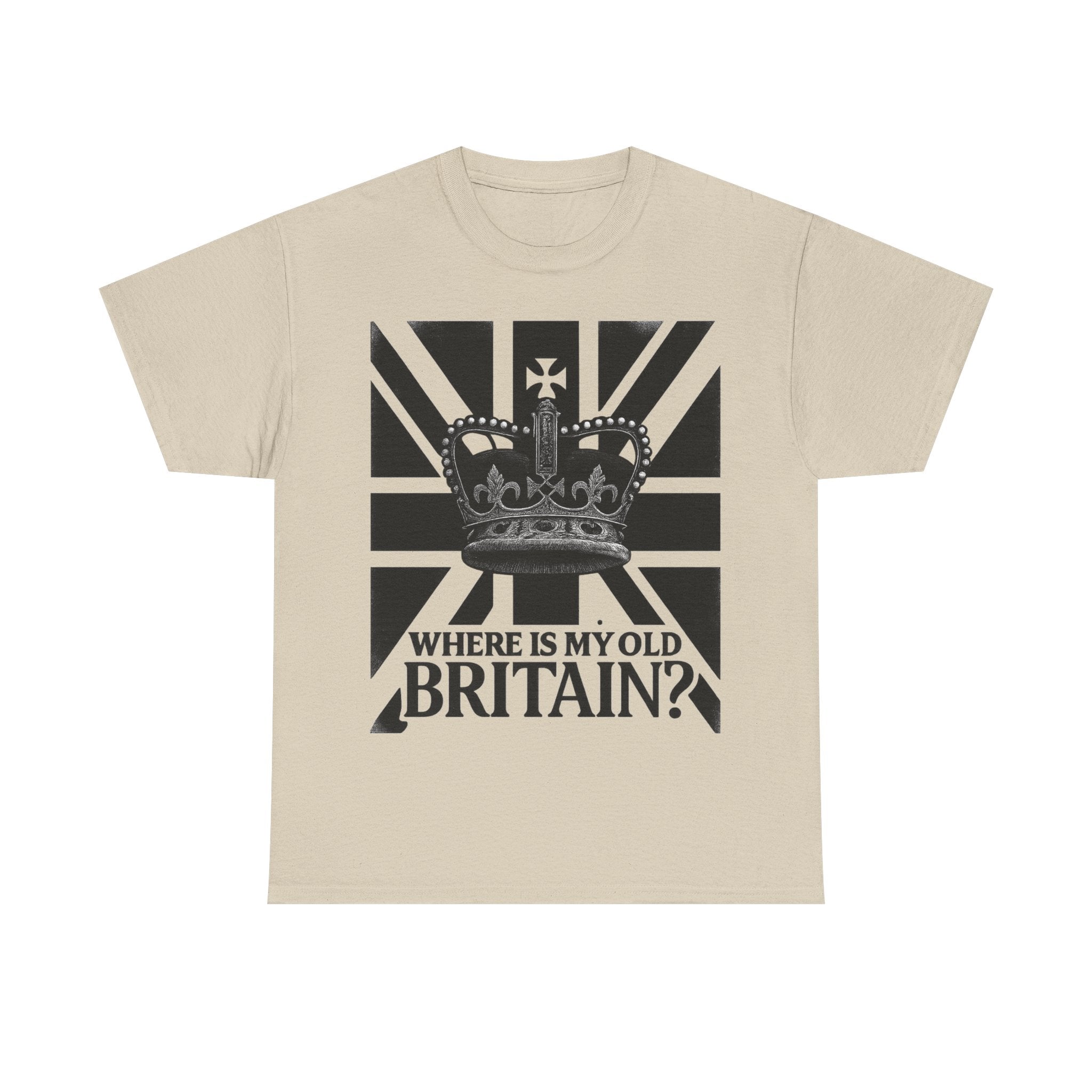 ‚WHERE IS MY OLD BRITAIN?‘ — Crown & Union Jack Retro Graphic Tee