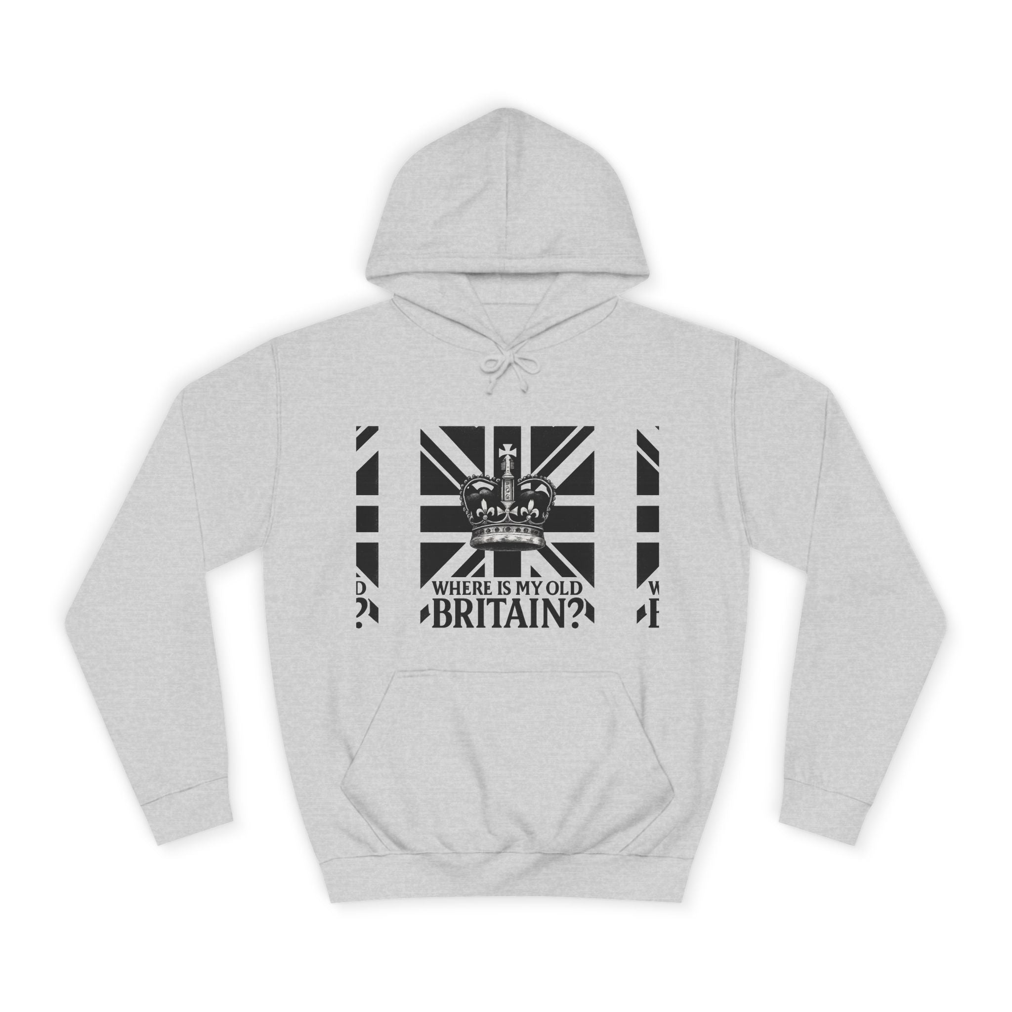 ‚WHERE IS MY OLD BRITAIN?‘ — Retro Union Jack Graphic Heavy Hoodie