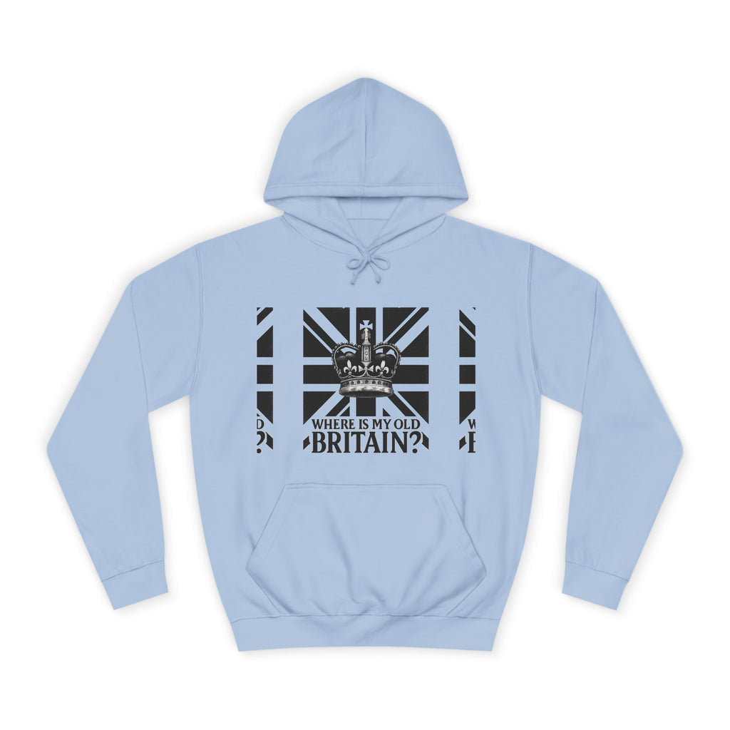 ‚WHERE IS MY OLD BRITAIN?‘ — Retro Union Jack Graphic Heavy Hoodie