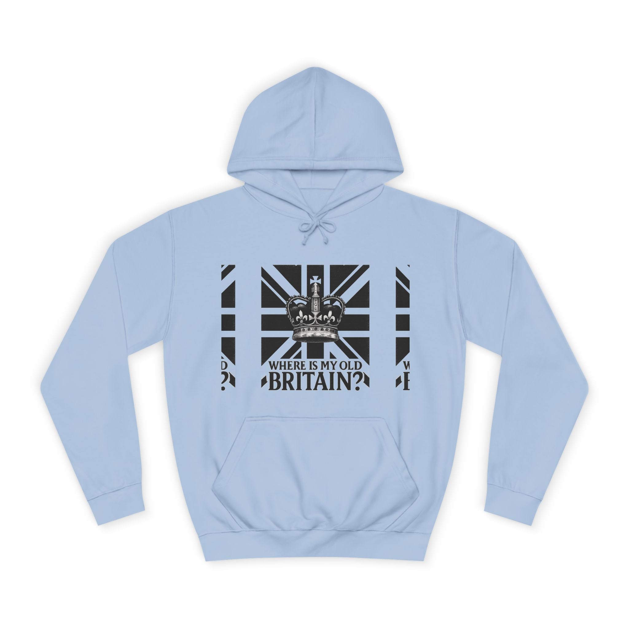 ‚WHERE IS MY OLD BRITAIN?‘ — Retro Union Jack Graphic Heavy Hoodie