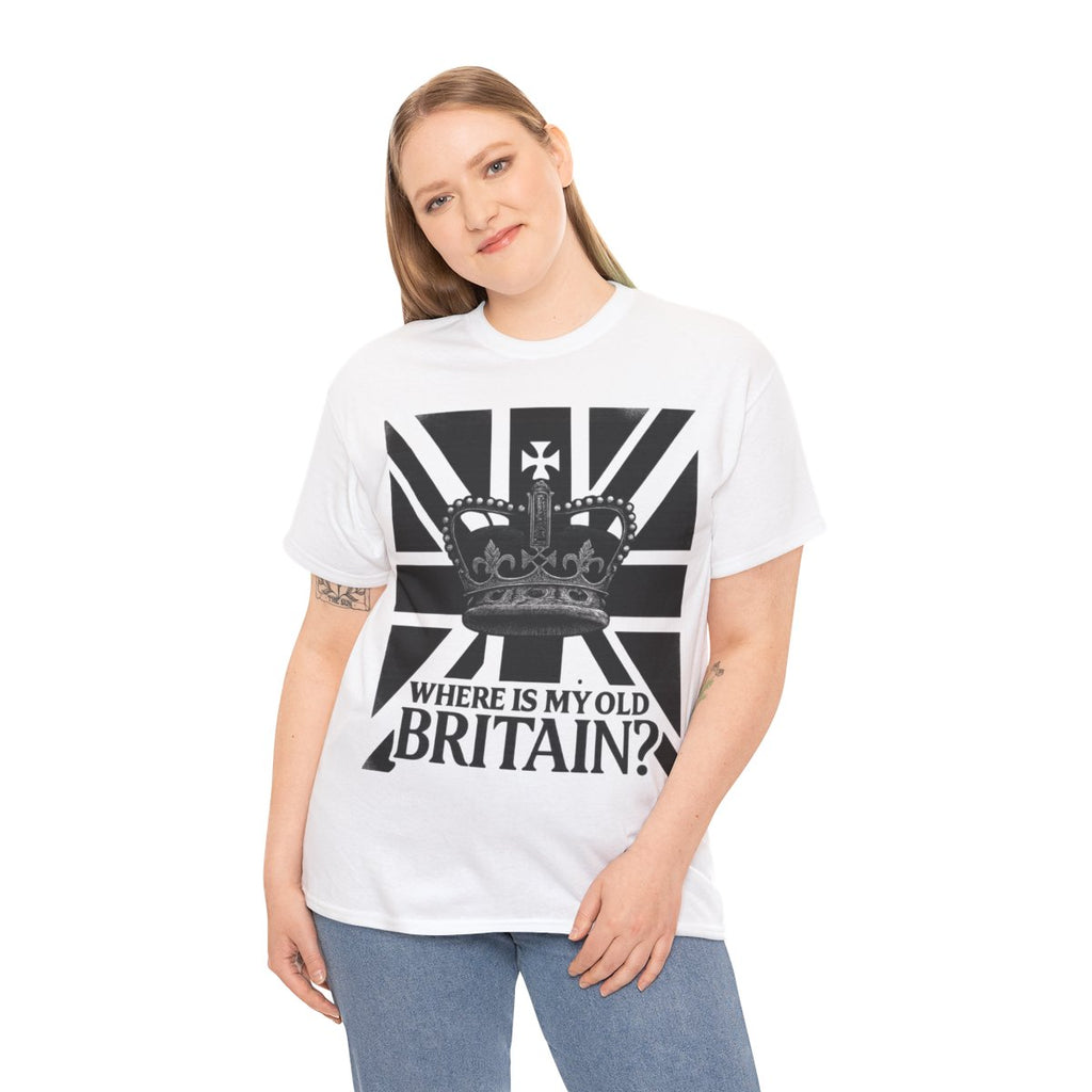 ‚WHERE IS MY OLD BRITAIN?‘ — Crown & Union Jack Retro Graphic Tee