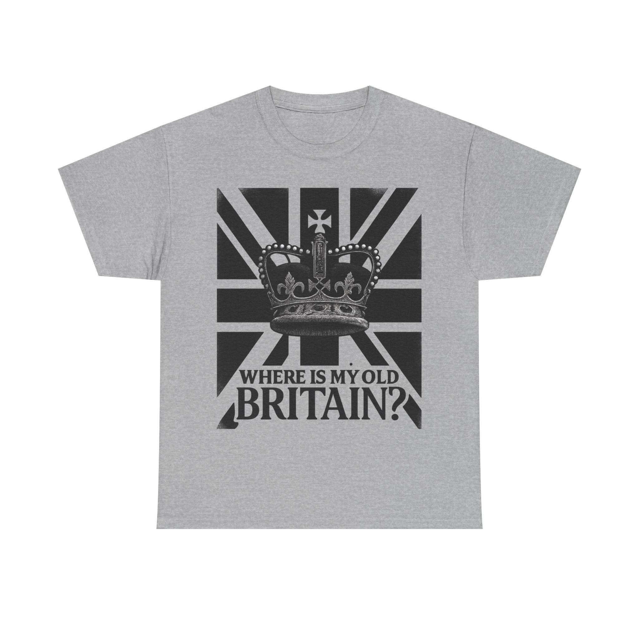 ‚WHERE IS MY OLD BRITAIN?‘ — Crown & Union Jack Retro Graphic Tee
